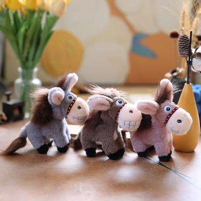Cute Little Donkey Pendant Plush Toy Doll Cartoon Bag Hanging Keychain Rag Doll Doll