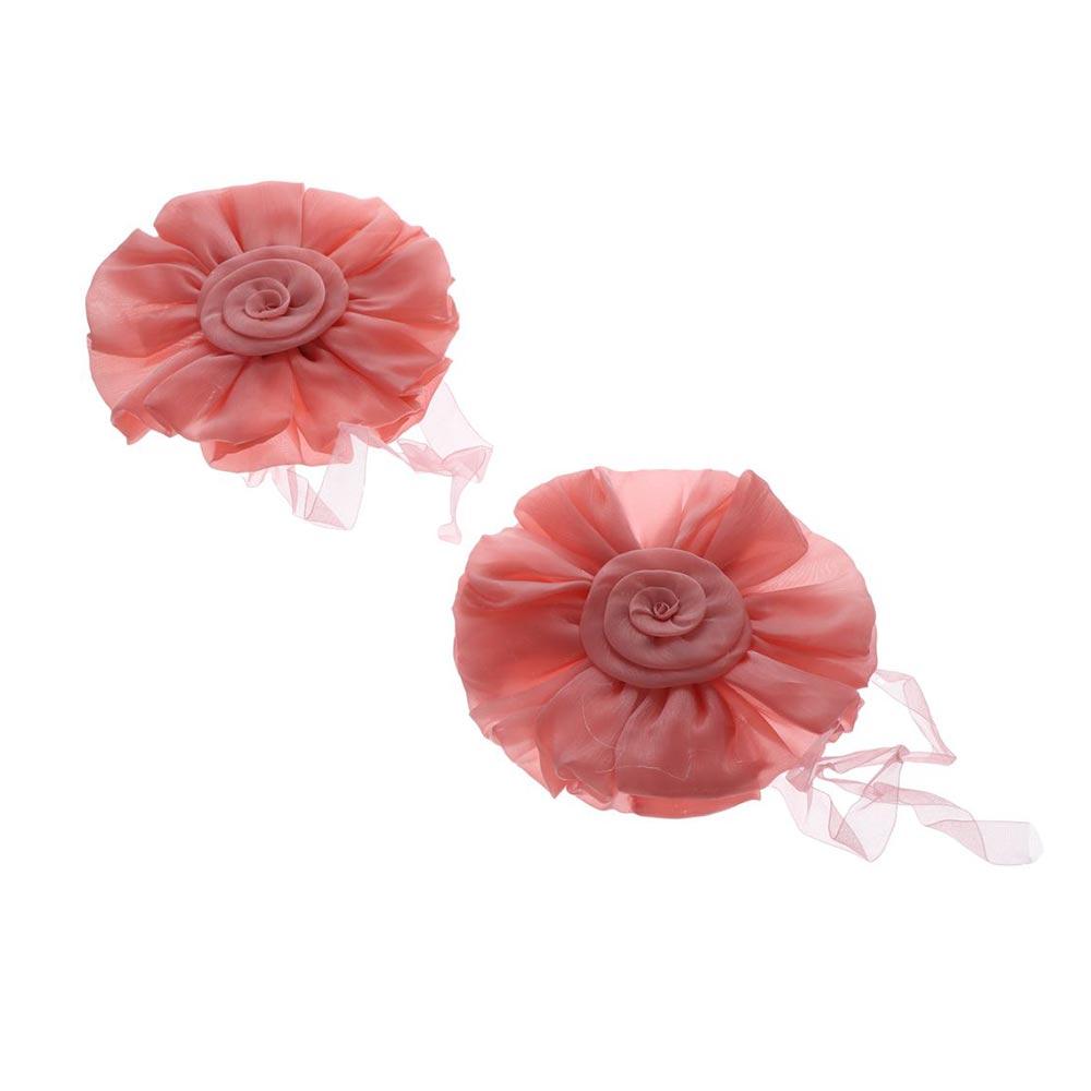 2pcs Practical Tieback Clip-on Rose Flower Window Curtain Home Decor Tie Holder