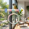 Comfortable Grip Suction Cup Swing Set Linen Rope Hanging Bird Standing Perch  Parrot Toy