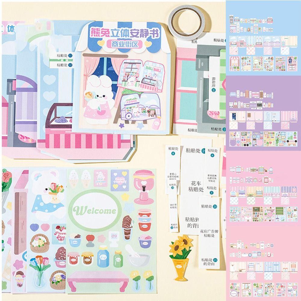 

Сборка DIY Шапочка Книга Материал Пакет Крафт Игрушки Милая Стикер Книга Девочки