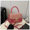 Splicing popular lock 2025 large-capacity new large-capacity fashionable simple crossbody portable shoulder women's bag