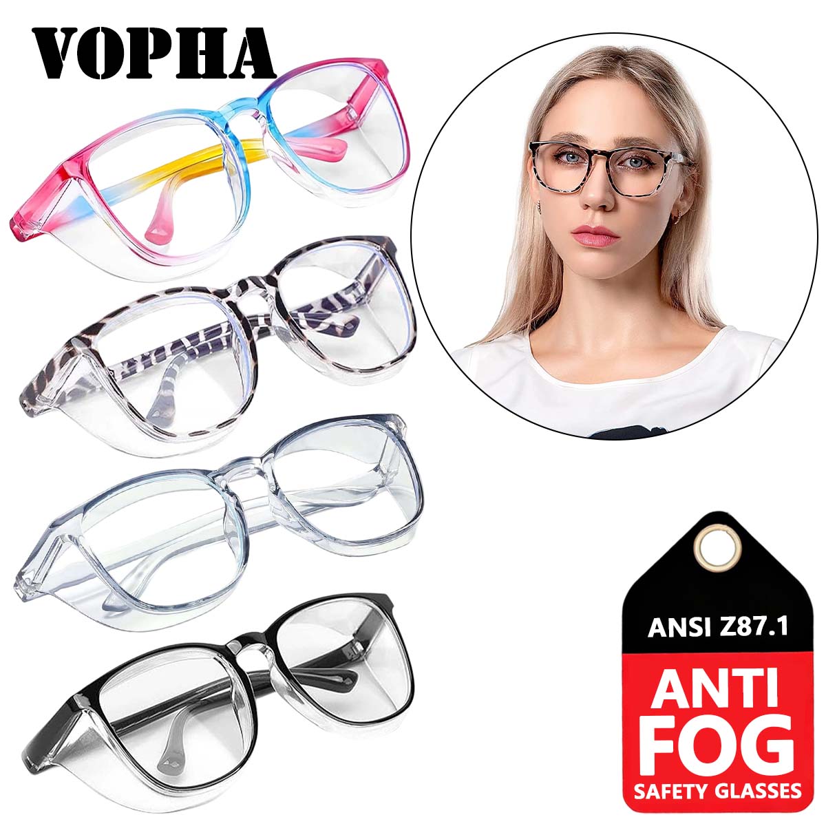 

Safety glasses for chemistry lab, anti fog safety glasses for men and women, nurse-specific safety goggles for nurses hm9