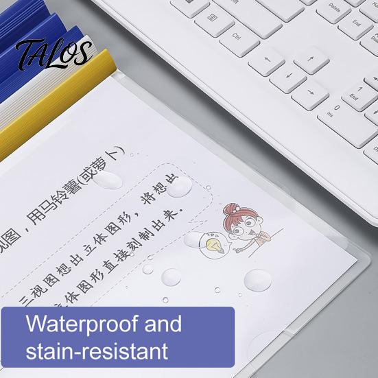 Document Folder 10 Pcs Report Folders with Clear Cover And Sliding Bar, A4 Holder Letter Size Covers, Presentation Binder for School Business File