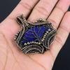 Lapis Lazuli Pendant Handmade Gemstone Jewelry, 999 Copper Wire Wrapped Pendant ,Unique Design Jewelry Pendant