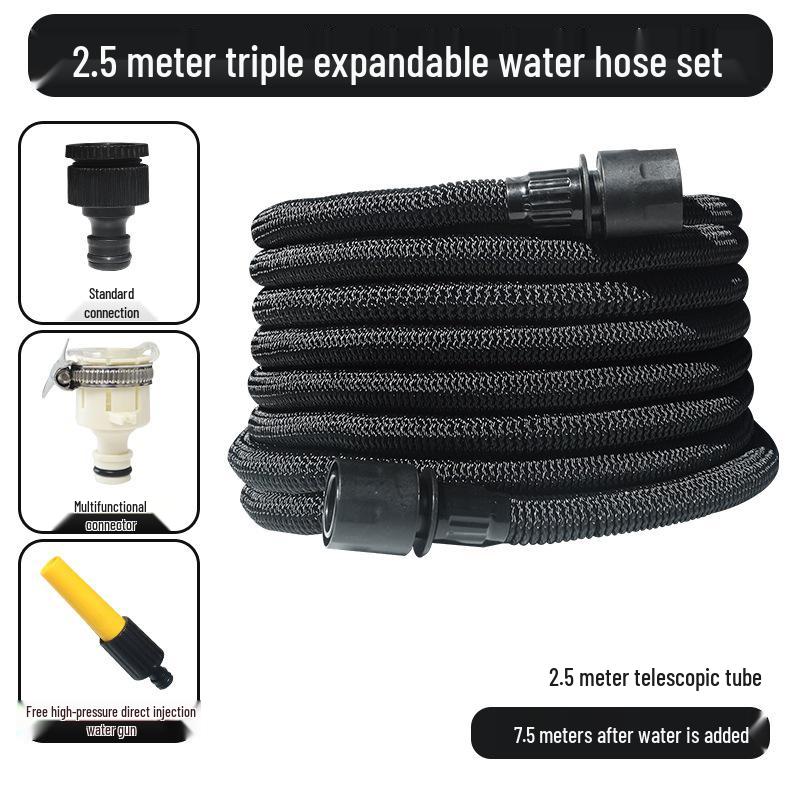 Retractable High-Pressure Hose: Versatile Car Wash & Garden Watering Tool for Easy Storage