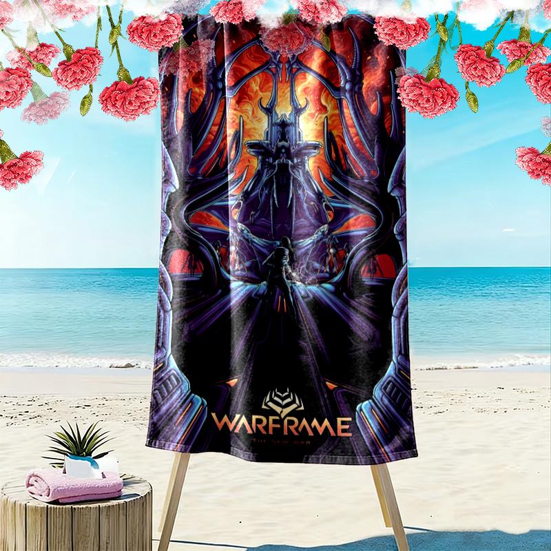 Warframe Print Beach Towel Large Soft Quick Dry Towel For Beach Camping Swimming