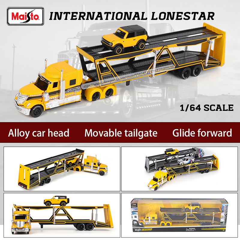 Maisto 1:64 NOVO MACK Anthem/International Transporte Fundição Fabricação Trailer Modelo Modelo de Simulação Coleção de Carros de Liga