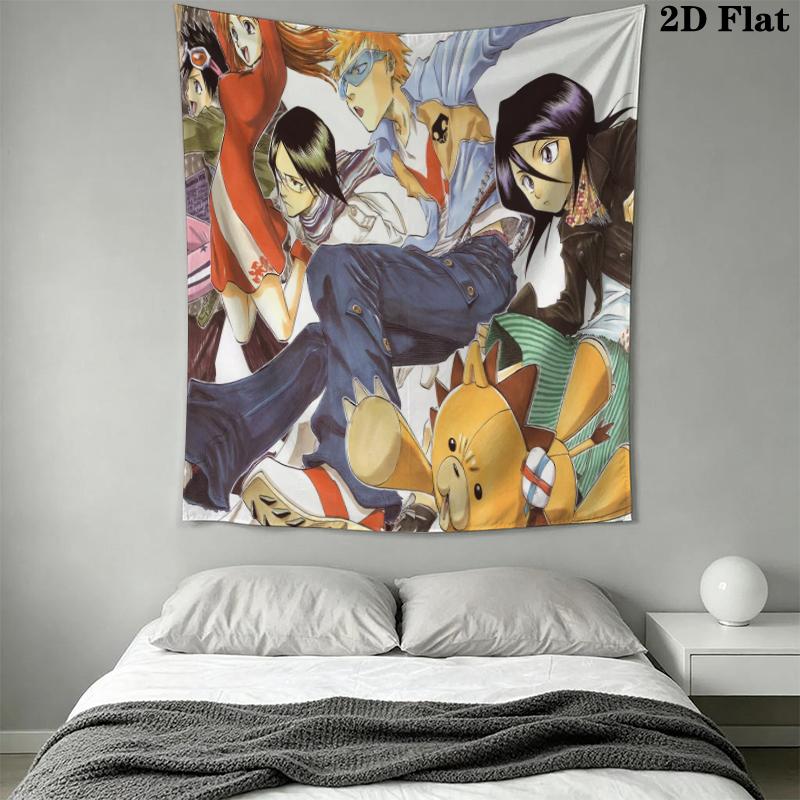 Bleach Wall Tapestry Aesthetic Wall Hanging Printed Fabric Blanket Decorative Tapestries for Bedroom Living Room Home Decor