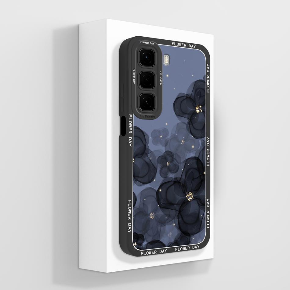 For Infinix Hot 50 Pro Plus Case Aesthetic Style Cover For Infinix Hot50i Full Protection Back Cover Soft Liquid Silicone Bumper