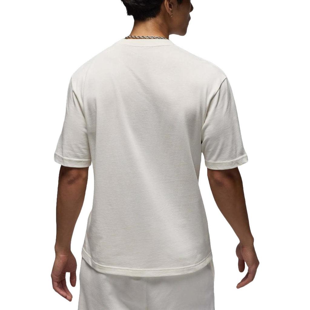 Jordan Wordmark Series Solid Color Crew Neck Casual Short Sleeve T-Shirt Men Tops White FJ1970-133