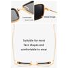 Square Protective Glasses Durable Metal Eyeglass Frame Retro Thick Sunglasses Men's UV400 High Definition