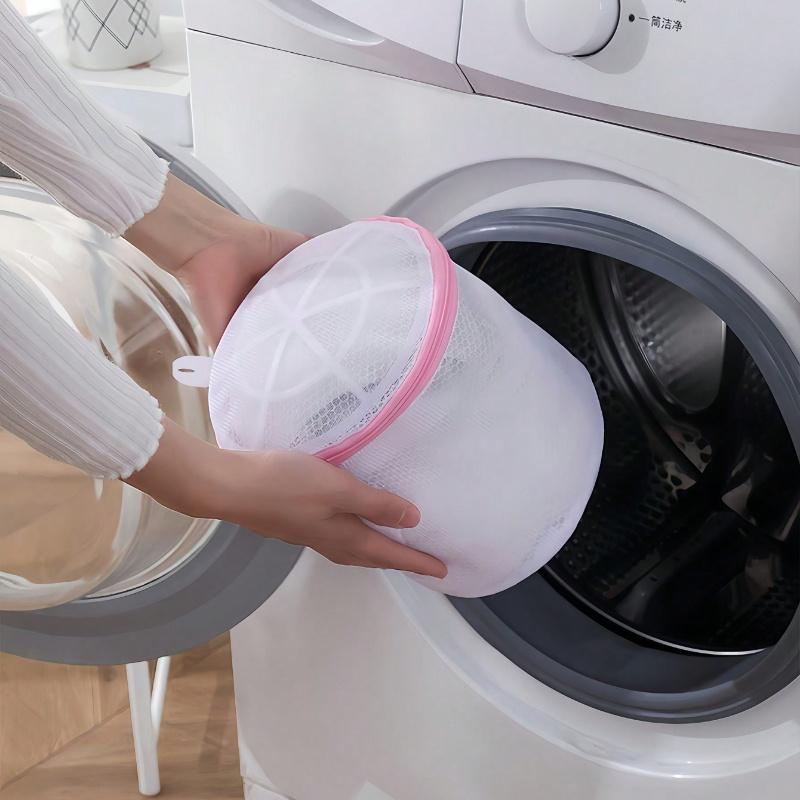 White Lingerie Laundry Bag with Zipper, Honeycomb Mesh Bra Washing Bag - Effectively Filters Impurities, Bras, Underwear, Socks, Stockings