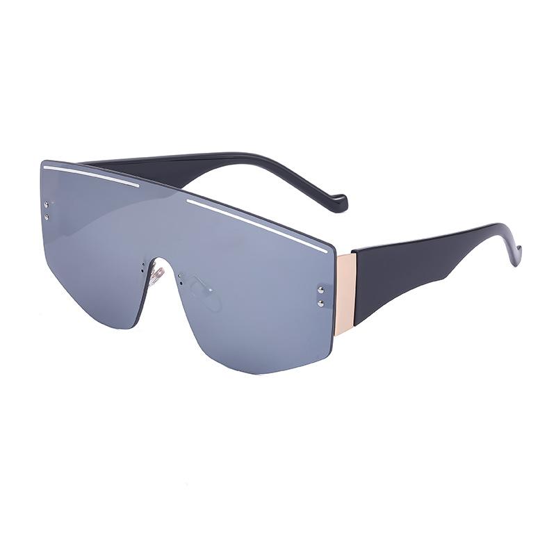 Integrated Large Frame Windproof Sunglasses Women'S Outdoor Cycling Glasses Frameless Sunglasses Women'S Tide