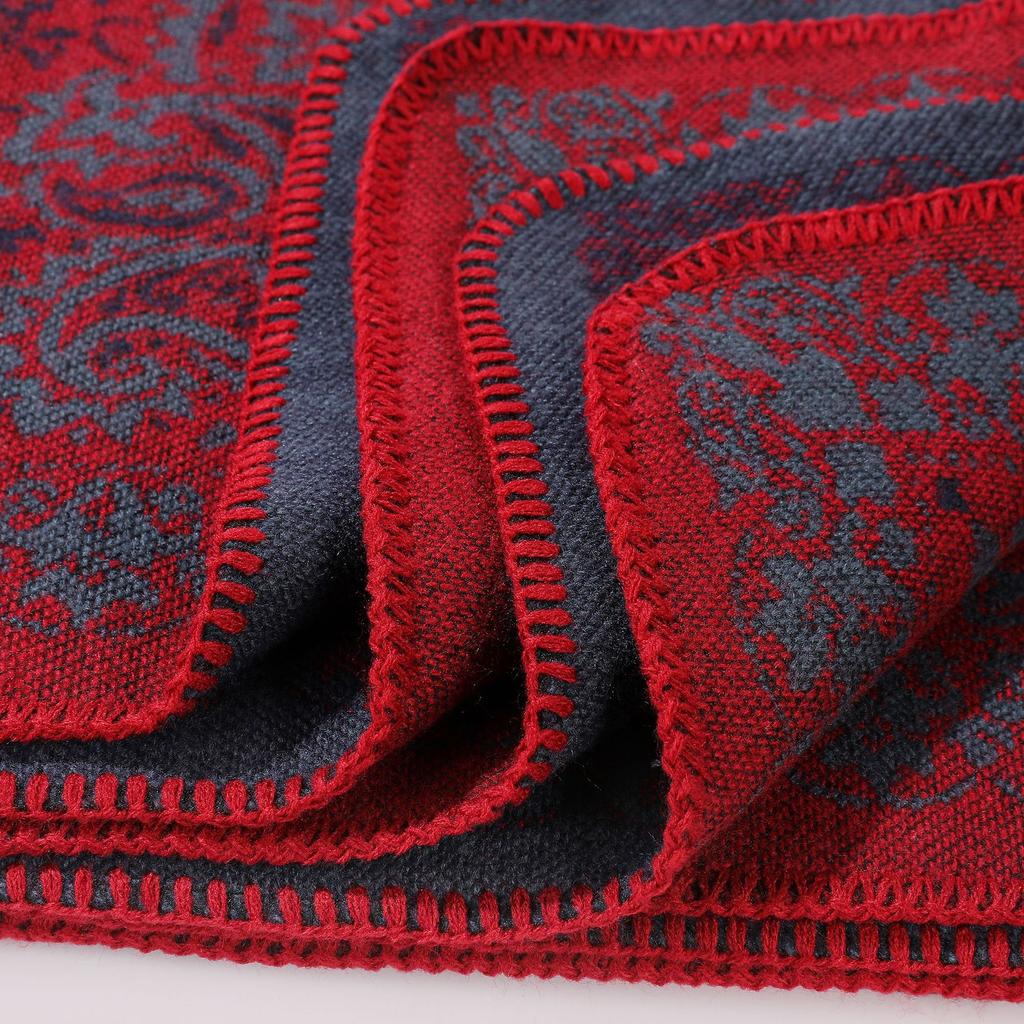 Women's Vintage Fashion Shawl Ethnic Style Cape Travel Cloak Large Warm Wraps Autumn Winter Knitted Scarf