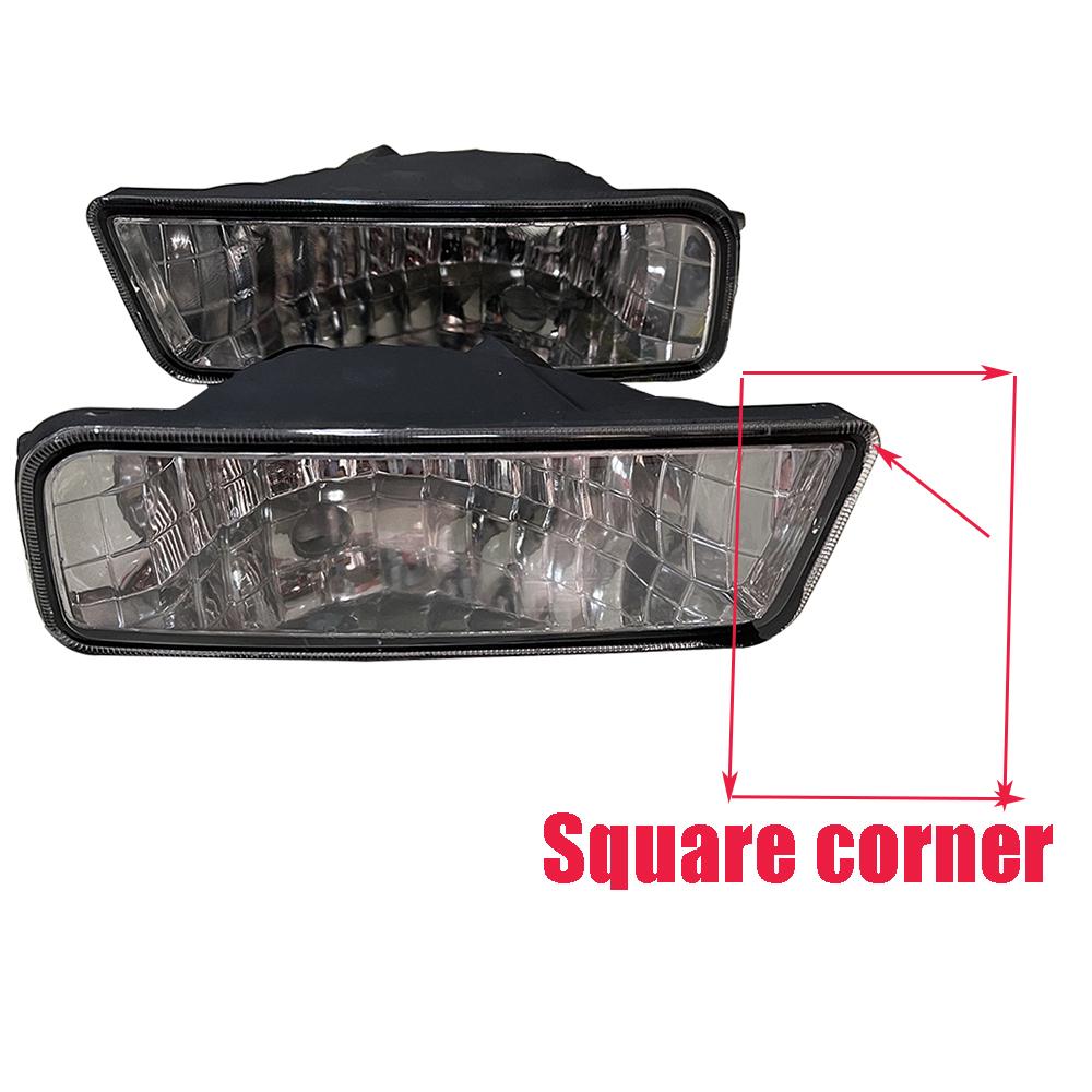 2Pcs Car Front Bumper Light Automobile Foglight for Toyota Townace Noah Liteace Sr50 1999 Square corner