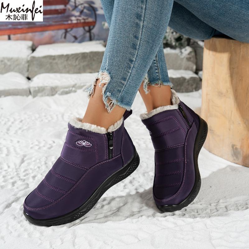 Fashion Women's Winter Boots Cotton Shoes for Women In 2025 Thick and Warm Snow Boots Plus Size Fashion Women's Short Boots 35-45