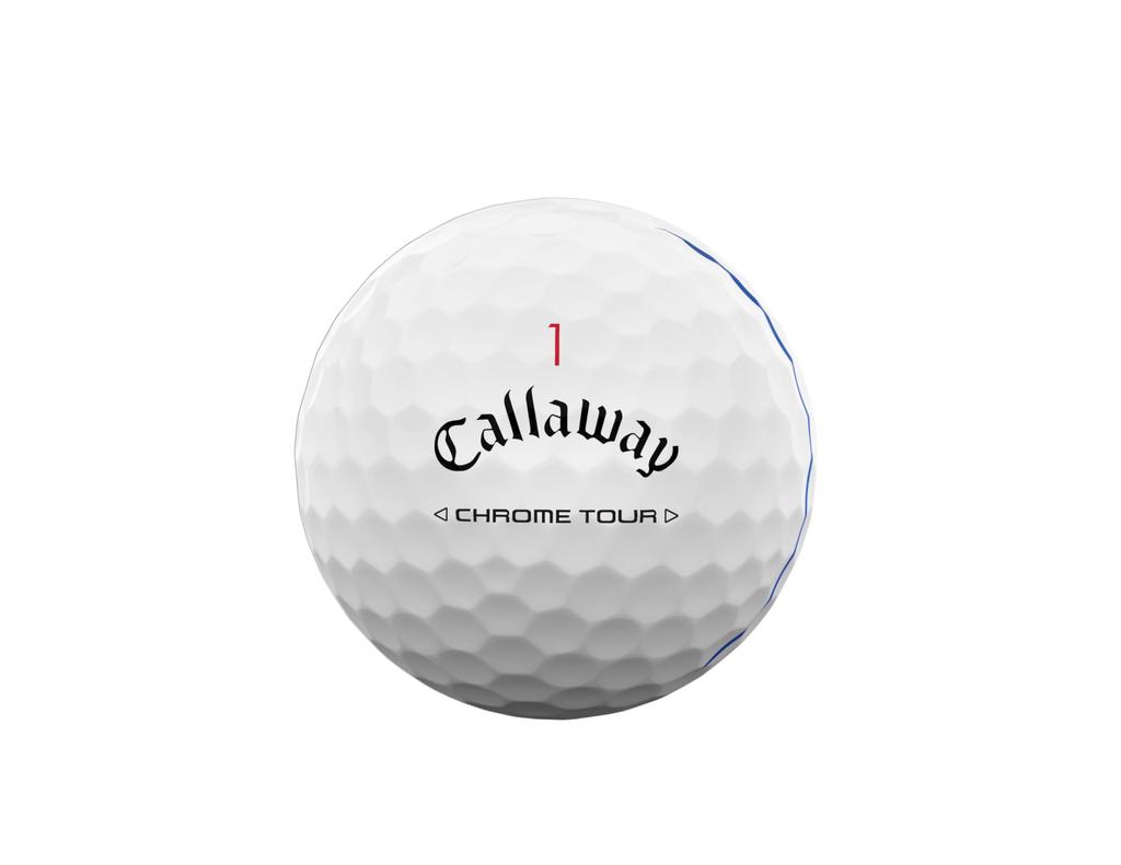Callaway Golf Ball CHROME TOUR 24 TRIPLE TRACK 1 Dozen (12 Pieces) 4 Piece Construction Triple Track White