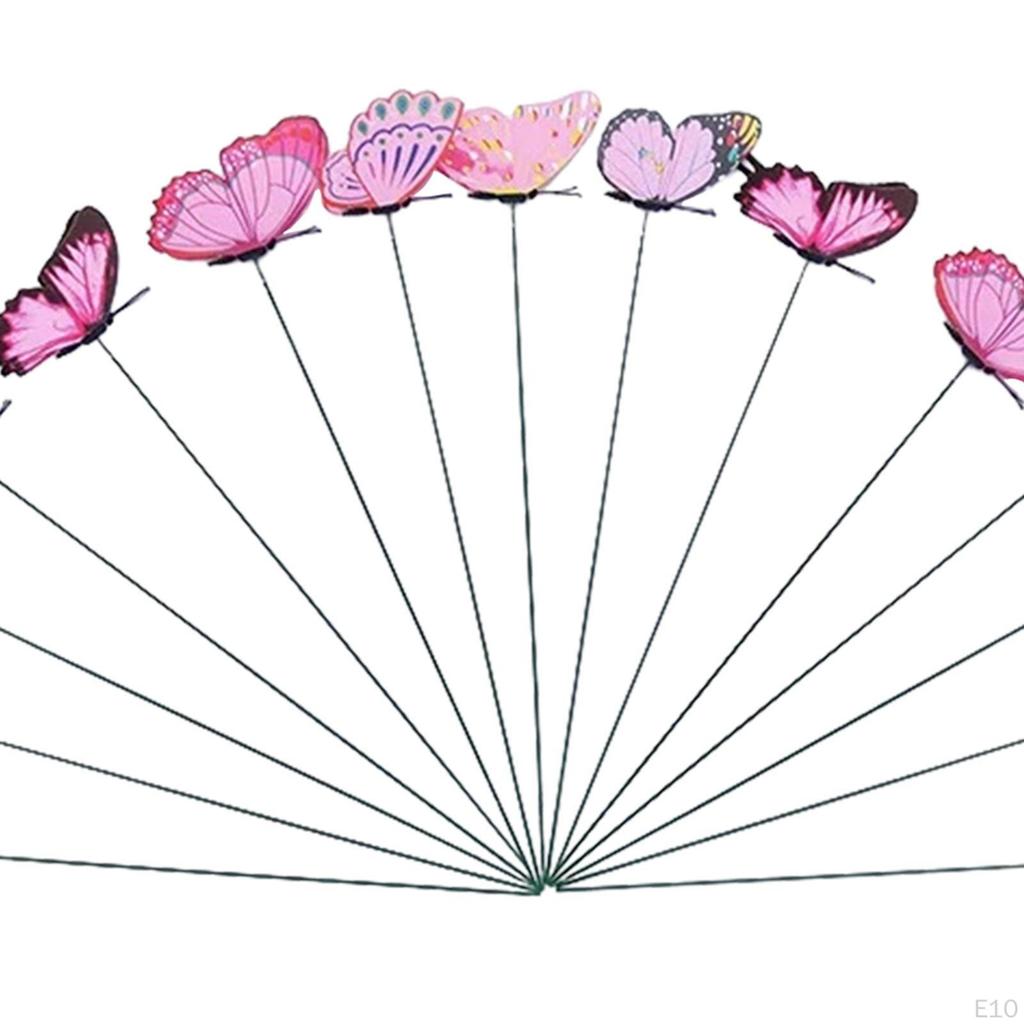 24 -fold Stakes Lawn Decorations Butterfly Outdoor for Party