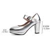 Kleid Mary Jane Schuhe für Damen 2025 Elegante Plateaupumps Absätze mit Riemen Leder Größe 32-48 Hochzeit Tanz Beliebtes Schuhwerk