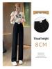 Summer Ice Silk Women's High-Waisted Wide-Leg Pants: Slimming, Versatile, Loose-Fit, Casual Drape.