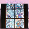 Christmas Decor Window Stickers Set With Snowflakes Snowman Celebration For