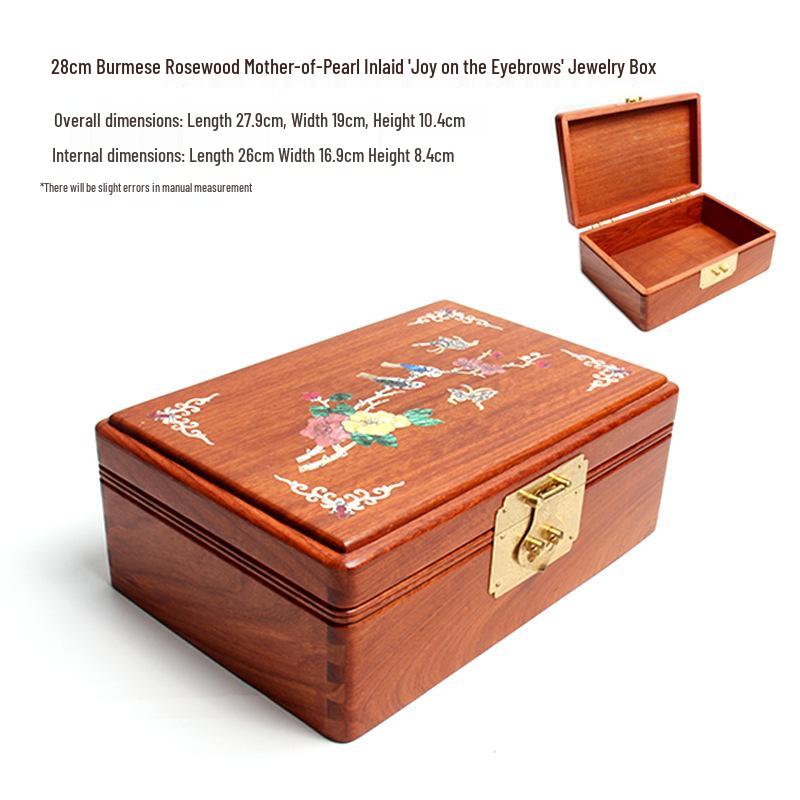 Burmese Rosewood Jewelry Box: Solid Wood Accessory Storage In Various Styles - Chinese Style Wedding Collection