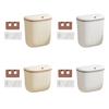 Kitchen Waste Bin with Slide Lid, Wall Mounted PP Trash Can for Cabinet Door Hanging, Adhesive Hook Mount and Bag Retention