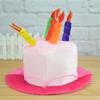 Καπέλο-Καπέλο Τούρτα Γενεθλίων Με Κερί Στέκα Πάρτι Πο Πο Αξεσουάρ Κεφαλής Ενηλίκων Παιδιών Cosplay Αστεία Δώρα Γενεθλίων Διακόσμηση Μαλλιών