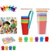 Colorful Rainbow Bear Counting Math Toy Set For Early Education