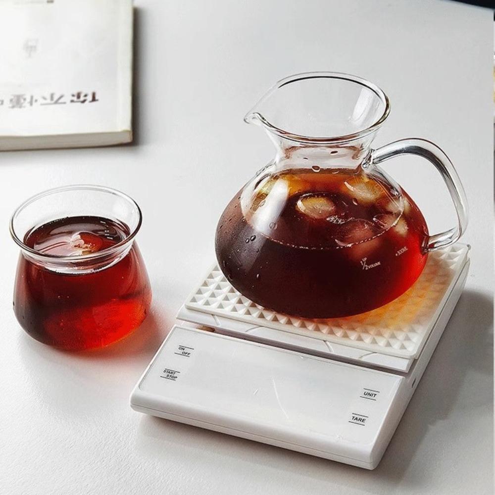 Hand Brewing Coffee Pot Set, Big Belly Coffee Sharing Pot, Heat-resistant Glass V60 Filter Cup Hanging Ear Cup Utensil Brewing