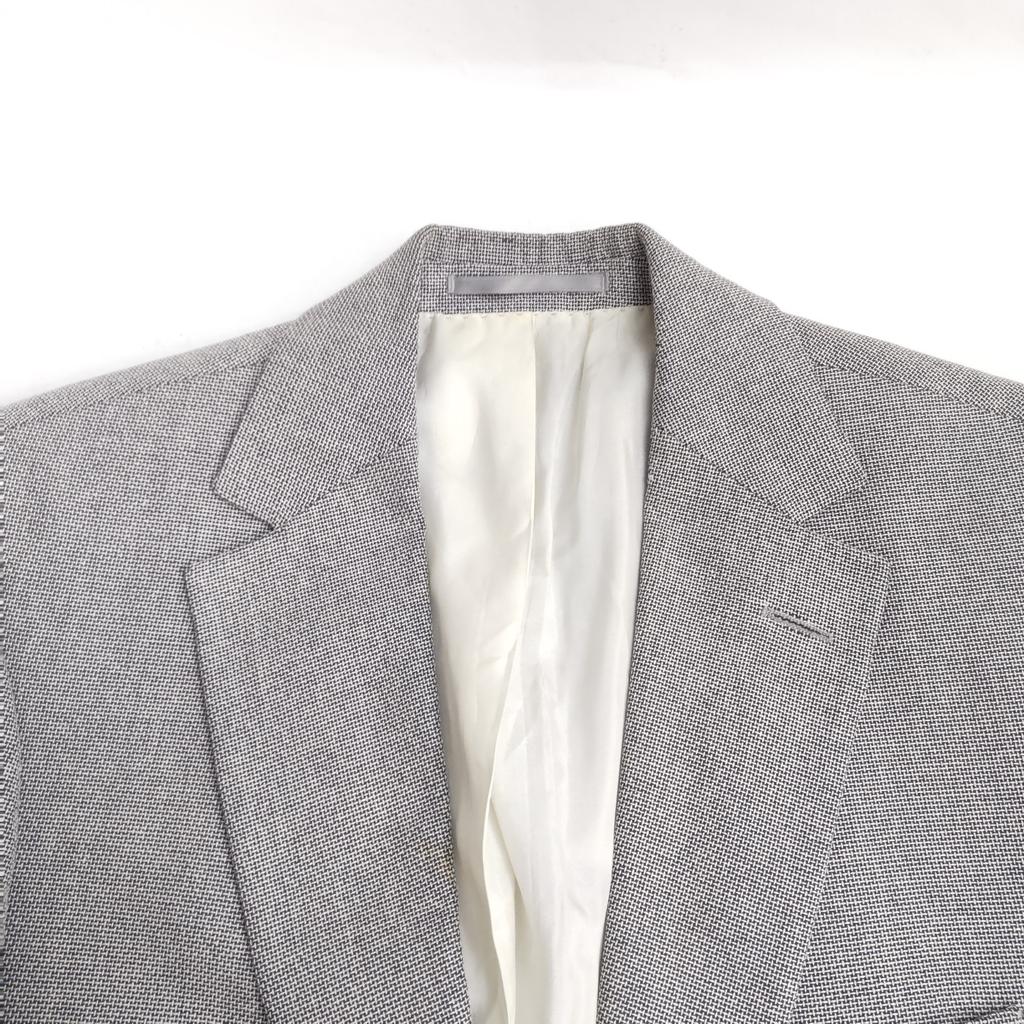 Hugo Boss Seidenmischung Maßgeschneiderte Jacke Herren S-M Grau(GEBRAUCHT)