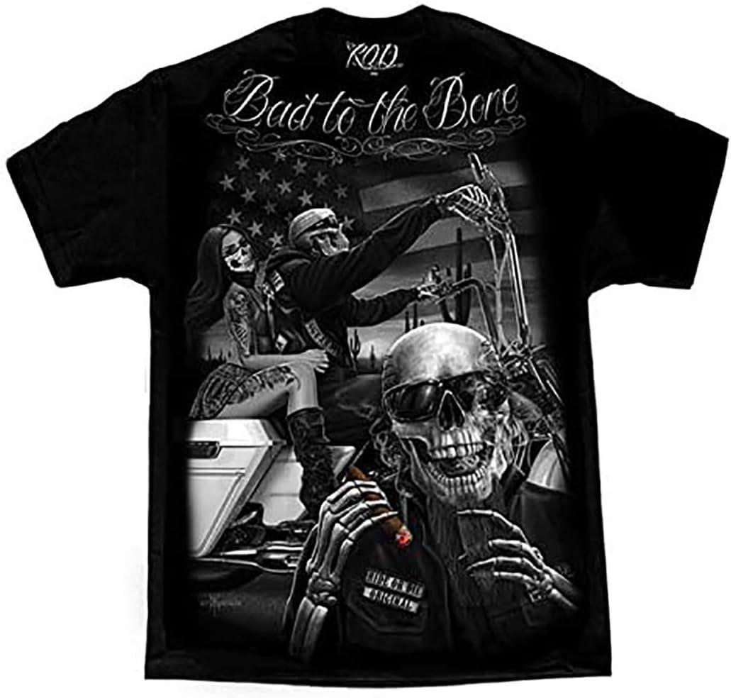 Ride Or Die Плохой до мозга костей Мотоцикл Американский флаг David Gonzales DGA Футболка S