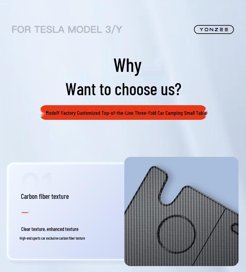 Tesla Model 3/Y Refresh Multifunctional Foldable Car Tray/Table