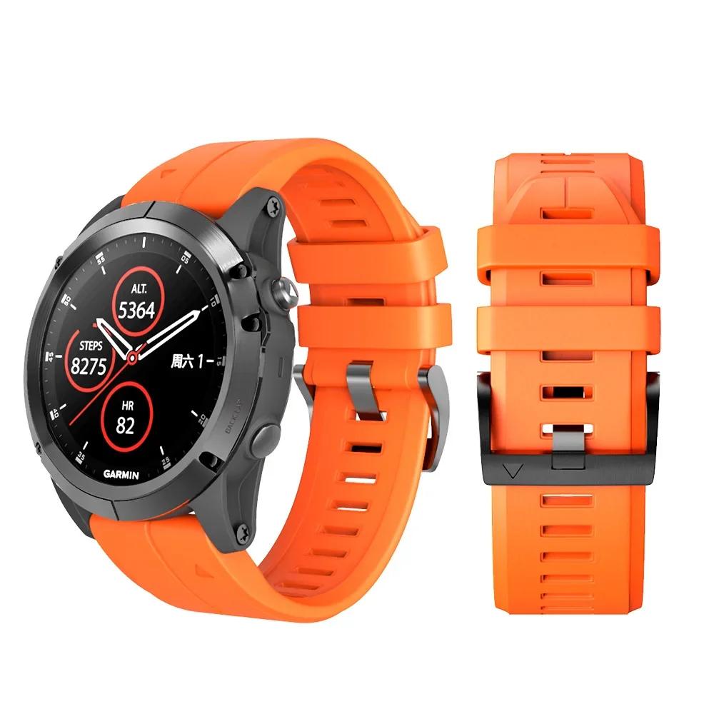 Classic 1pc 22mm Silicone Sports Leisure Quick Release Watch Band for Garmin Fenix 5/ 5 Plus/ 6/ 6 Pro/ 7 Series Smartwatch Accessories