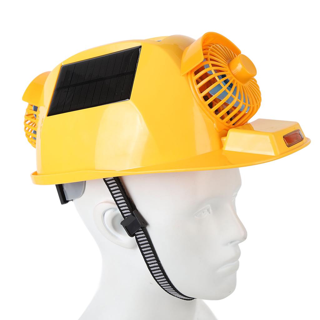 Hard Hat Double Fan Helmet with Light Solar Safety Helmet for Construction Home Improvement