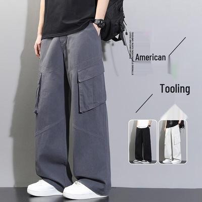 VUUG Men's American Retro Loose Fit Cargo Pants