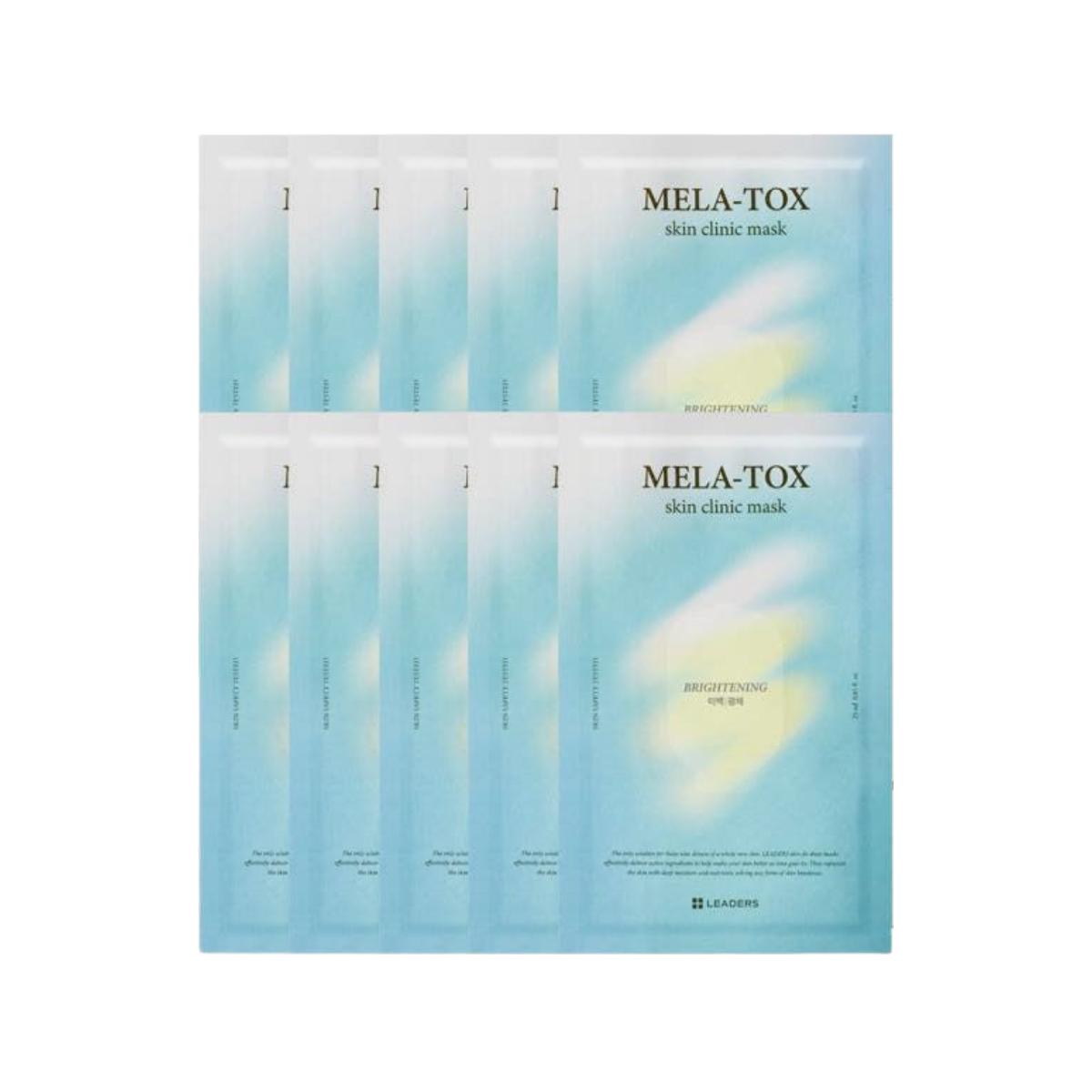 LEADERS Mela Tox Skin Clinic Mask Brightening Radiance 25ml (10 Sheets)