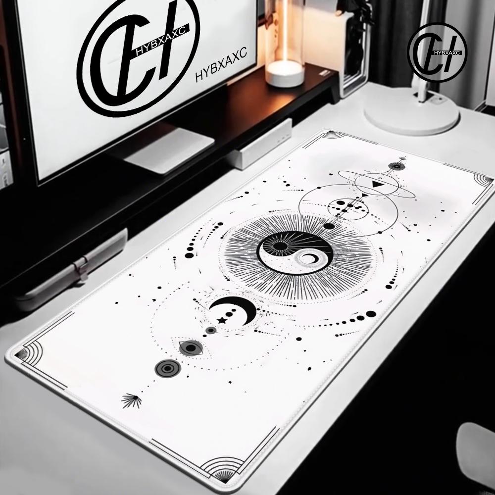Black Yinyang Desktops Gaming Mouse Pad Office Mouse Pad with Wrist Support HYBXAXC Desk Mat tNonSlip desk mat Gaming Mouse pad