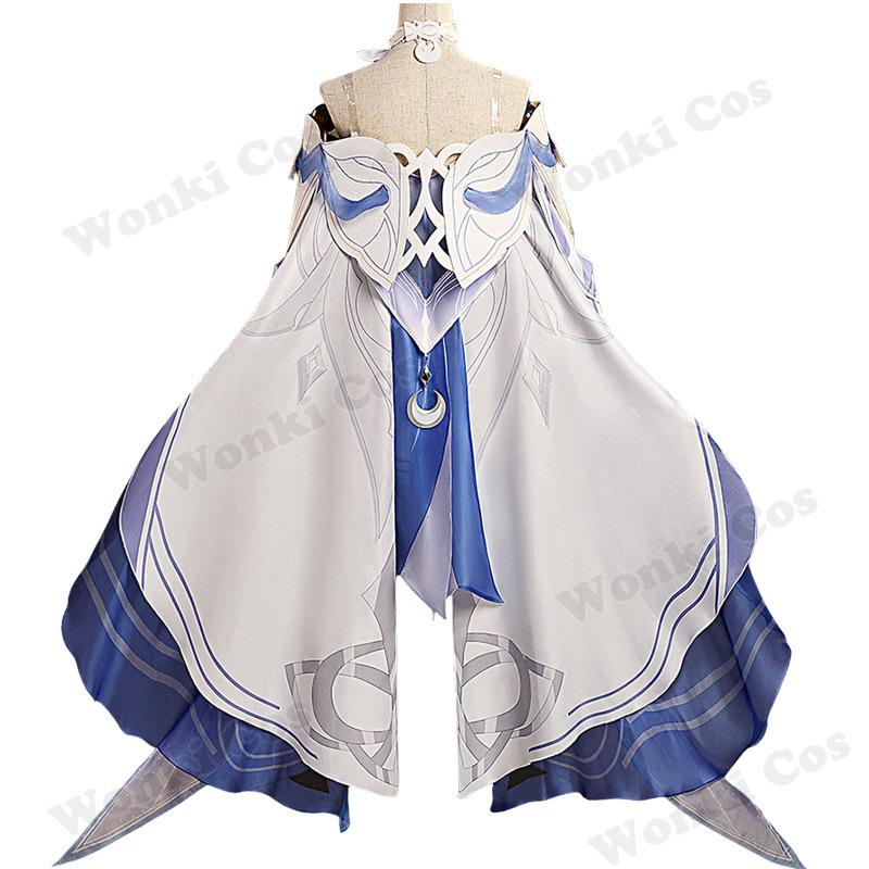 Ny Damselette Columbina Cosplay Kostym Peruk Spel Impact Fatui Cosplay Dräkter Kvinnor Rollspel Festklänning Outfits