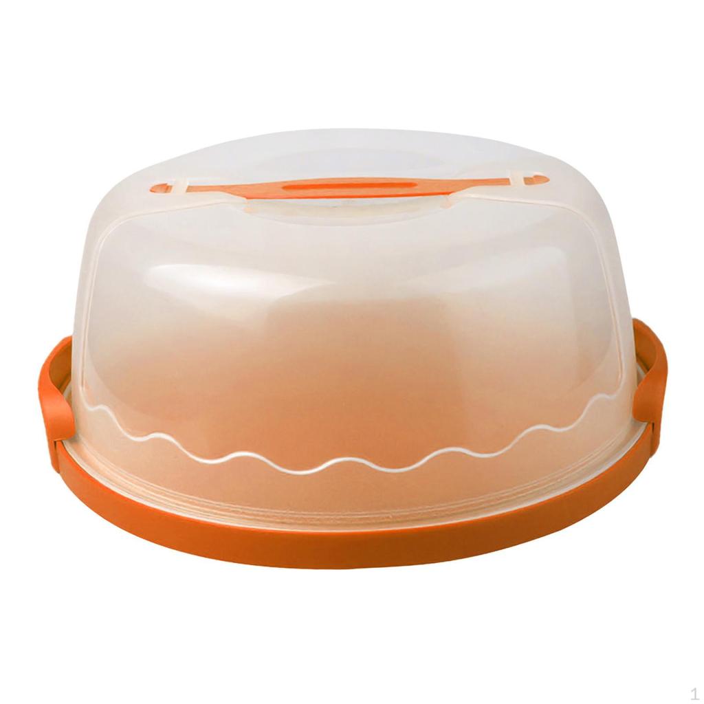 Cake Carrier Keeper Stand Fits 10 Inch Holds Pies Transport Two Secure Side Closures