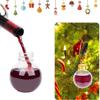 Christmas clear Fruit Juice Bottle Pendant for Filling Wine Beverage Candy DIY Crafts Ball Shape Wine Bottle Hanging