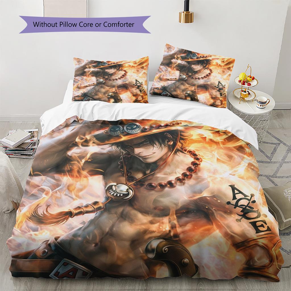 Cartoon Pattern Bedding Quilt Set Quilt Cover Pillowcase Home Decoration Birthday Gift (1 * Duvet Cover + 2 * Pillowcase, Without Core)
