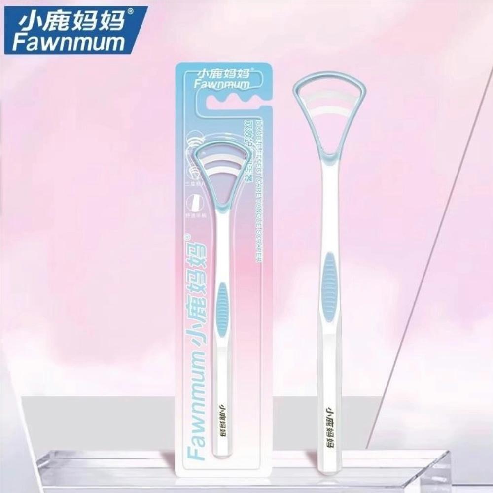 Silicone Tongue Scraper With Non-Slip Handle Double Side Tongue Cleaner Freshe Breath Tongue Brush For Oral Hygiene Care