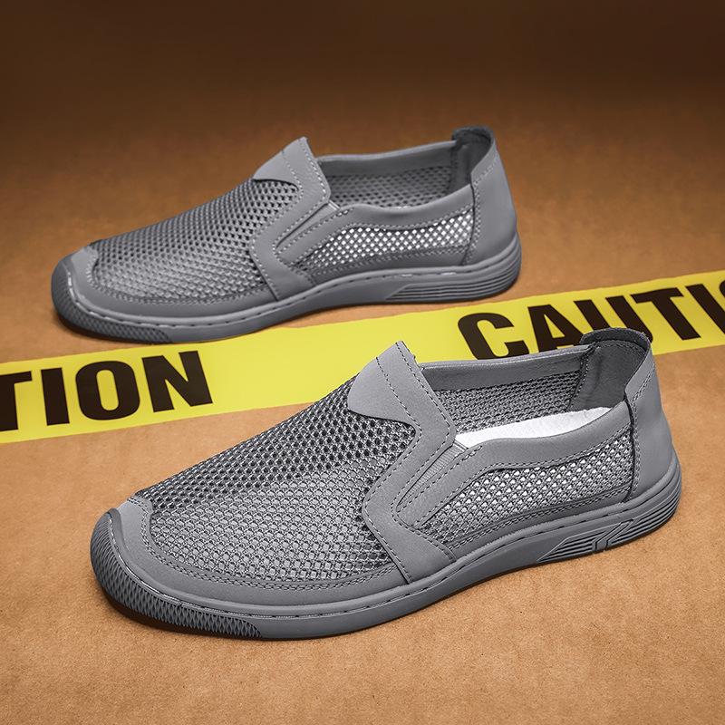 Men's 2025 Summer Breathable Flyknit Mesh Casual Shoes, Large Size, Lightweight