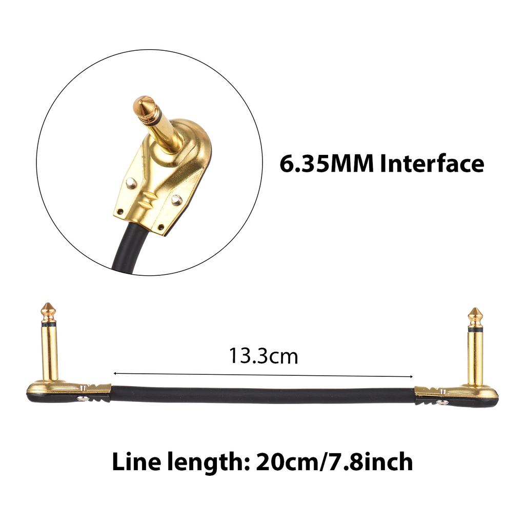 CZ.INSPIRE 6 Pack Guitar Patch Cables 6.35mm Interface Single/Dual Channel Front Stage DI Switch