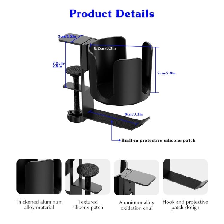 Not Tool Desk Cup Holder With Headphone Hook Organizers Space Efficient Clamp Design For Home Office Environment