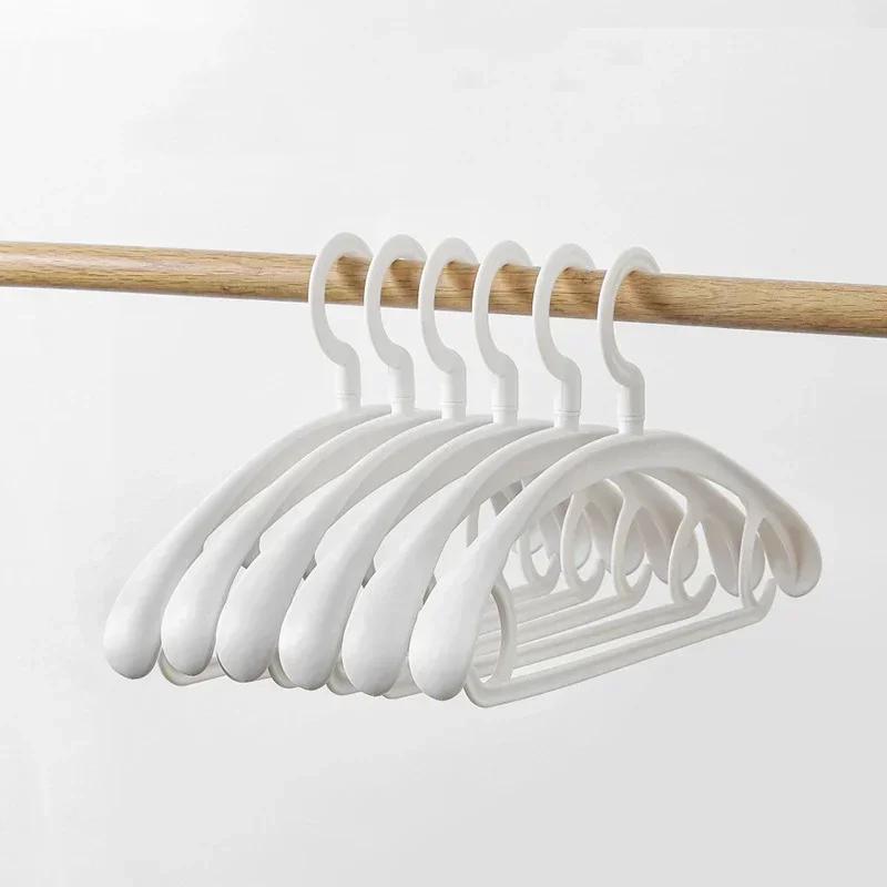 5PCS Impregnated Semi-round Coat Hanger Seamless Storage Thick Clothes Brace Non-slip Stainless Steel Clothes Hanging Adult