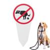 Painted Dog Walking Warning Sign Chevron Board Stop Dogs Sign Funny No Dog Poop Sign Park
