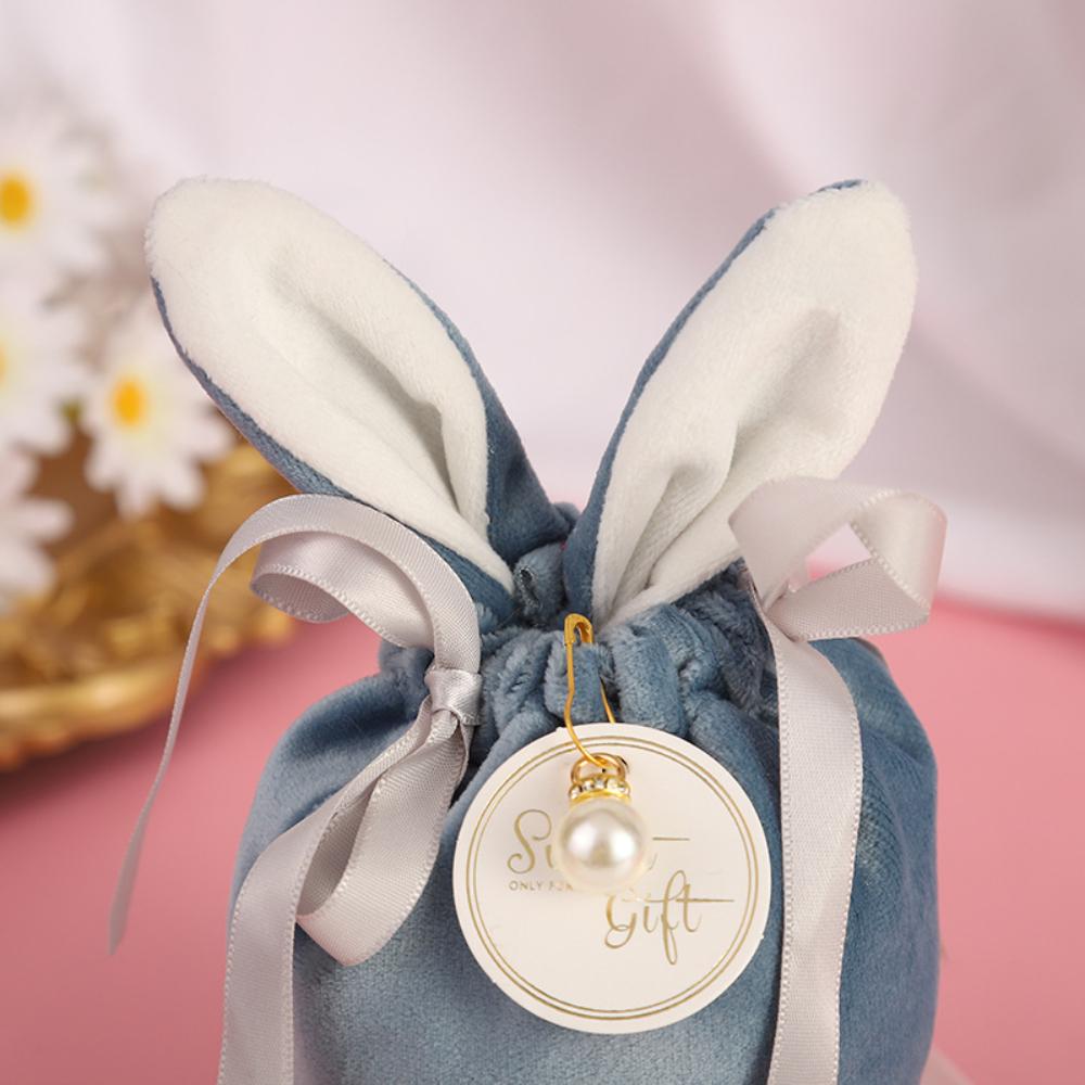 Wedding Candy Bags Rabbit Ears Velvet Bags Gift Boxes Candy Boxes Tote Cloth Bags