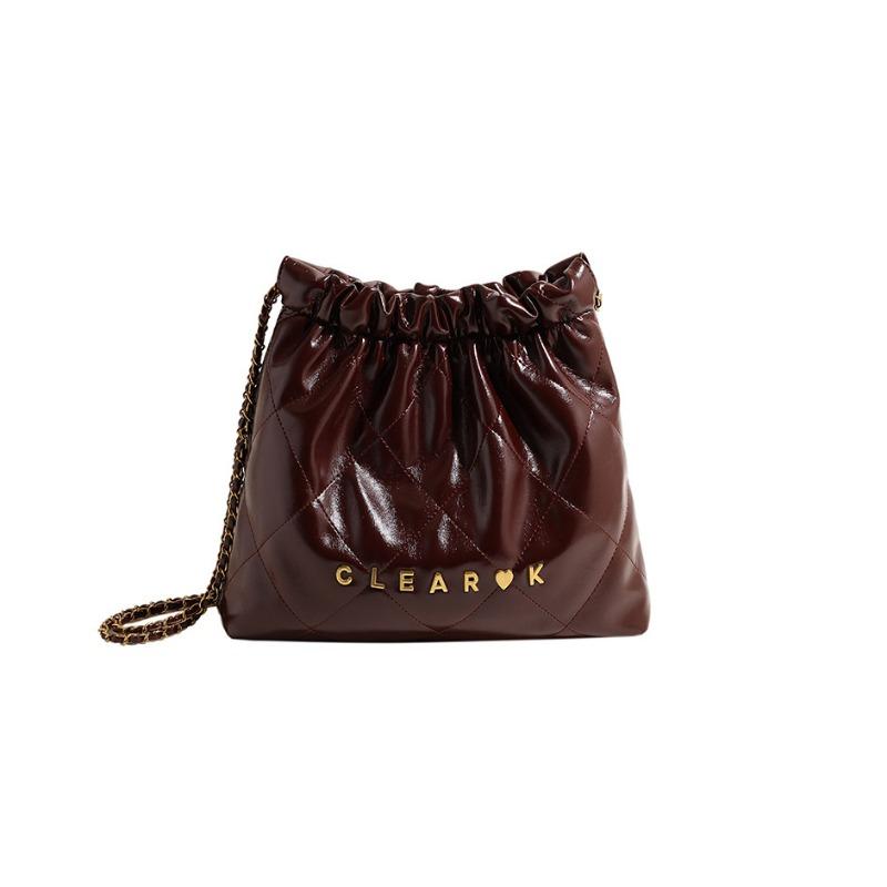 Premium Diamond Chain Bag Women's New Versatile Shoulder Messenger Commuter Bag Niche Tote Bag